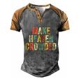 Make Heaven Crowded Baptism Pastor Christian Believer Jesus Gift Men's Henley Shirt Raglan Sleeve 3D Print T-shirt Grey Brown
