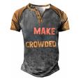 Make Heaven Crowded Christian Faith In Jesus Christ Our Lord Gift Men's Henley Shirt Raglan Sleeve 3D Print T-shirt Grey Brown