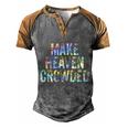 Make Heaven Crowded Faith Spiritual Cute Christian Tiegiftdye Meaningful Gift Men's Henley Shirt Raglan Sleeve 3D Print T-shirt Grey Brown