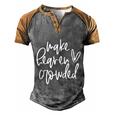 Make Heaven Crowded Funny Christian Easter Day Religious Funny Gift Men's Henley Shirt Raglan Sleeve 3D Print T-shirt Grey Brown