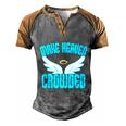 Make Heaven Crowded Gift Christian Faith In Jesus Our Lord Gift Men's Henley Shirt Raglan Sleeve 3D Print T-shirt Grey Brown