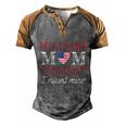 Military Mom I Raised My Hero America Gift American Armed Forces Gift Men's Henley Shirt Raglan Sleeve 3D Print T-shirt Grey Brown