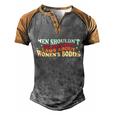 Mind Your Own Uterus V10 Men's Henley Shirt Raglan Sleeve 3D Print T-shirt Grey Brown