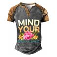 Mind Your Own Uterus V5 Men's Henley Shirt Raglan Sleeve 3D Print T-shirt Grey Brown