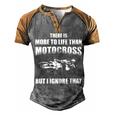 More To Life Then Motocross Men's Henley Shirt Raglan Sleeve 3D Print T-shirt Grey Brown