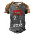 Motocross - I Love My Wife Men's Henley Shirt Raglan Sleeve 3D Print T-shirt Grey Brown