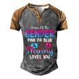 Pink Or Blue Nanny Loves You Keeper Of The Gender Gift Men's Henley Shirt Raglan Sleeve 3D Print T-shirt Grey Brown