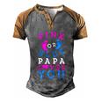 Pink Or Blue Papa Loves You Gift Gender Reveal Great Gift Men's Henley Shirt Raglan Sleeve 3D Print T-shirt Grey Brown