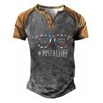 Postallife Postal Worker Mailman Mail Lady Mail Carrier Gift Men's Henley Shirt Raglan Sleeve 3D Print T-shirt Grey Brown