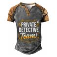 Private Detective Team Spy Investigator Investigation Cute Gift Men's Henley Shirt Raglan Sleeve 3D Print T-shirt Grey Brown