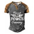 Proud Air Force Granny Pride Military Family Grandma Men's Henley Shirt Raglan Sleeve 3D Print T-shirt Grey Brown