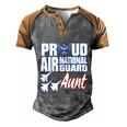Proud Air National Guard Aunt Usa Military Women Men's Henley Shirt Raglan Sleeve 3D Print T-shirt Grey Brown