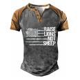 Raise Lions Not Sheep American Patriot Patriotic Lion Tshirt Graphic Design Printed Casual Daily Basic Men's Henley Shirt Raglan Sleeve 3D Print T-shirt Grey Brown