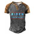 Republican Gag Gift Funny Joe Biden Men's Henley Shirt Raglan Sleeve 3D Print T-shirt Grey Brown