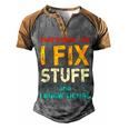 Retro Thats What I Do I Fix Stuff And I Know Things Men's Henley Shirt Raglan Sleeve 3D Print T-shirt Grey Brown