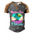 Retro Vintage Besties Trip Florida Men's Henley Shirt Raglan Sleeve 3D Print T-shirt Grey Brown