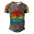 Retro Vintage Skateboard V2 Men's Henley Shirt Raglan Sleeve 3D Print T-shirt Grey Brown