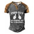 This Guy Is Going To Be A Grandpa Best Daddy Christmas Funny Gift Great Gift Men's Henley Shirt Raglan Sleeve 3D Print T-shirt Grey Brown