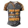 This Guy Is Going To Be Daddy Promoted To Daddy Fathers Day Gift Men's Henley Shirt Raglan Sleeve 3D Print T-shirt Grey Brown