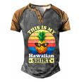 This Is My Hawaiian Gift Men's Henley Shirt Raglan Sleeve 3D Print T-shirt Grey Brown