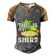 This Is My Hawaiian Gift Men's Henley Shirt Raglan Sleeve 3D Print T-shirt Grey Brown