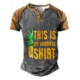 This Is My Hawaiian Gift Men's Henley Shirt Raglan Sleeve 3D Print T-shirt Grey Brown