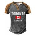 Toronto Canada Retro Vintage National Pride Gift Souvenir Gift Men's Henley Shirt Raglan Sleeve 3D Print T-shirt Grey Brown