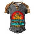 Vintage Sunset Summer Vacation 2022 Anna Maria Island Beach Cool Gift Men's Henley Shirt Raglan Sleeve 3D Print T-shirt Grey Brown