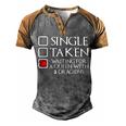 Waiting For A Queen With 3 Dragons Men's Henley Shirt Raglan Sleeve 3D Print T-shirt Grey Brown