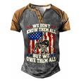 We Dont Know Them All But We Owe Them All 4Th Of July Men's Henley Shirt Raglan Sleeve 3D Print T-shirt Grey Brown