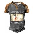 We Remember Funny Gift Salute Military Memorial Day Cute Gift Men's Henley Shirt Raglan Sleeve 3D Print T-shirt Grey Brown