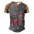We The People American History 1776 Independence Day Vintage Men's Henley Shirt Raglan Sleeve 3D Print T-shirt Grey Brown