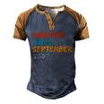 Awesome Since September 2007 Men's Henley Shirt Raglan Sleeve 3D Print T-shirt Blue Brown