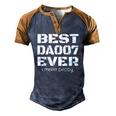 Best Daddy Ever Fathers Day For Dads 007 Men's Henley Raglan T-Shirt Blue Brown