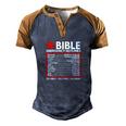 Bible Emergency Numbers Funny Christian Bible V2 Men's Henley Shirt Raglan Sleeve 3D Print T-shirt Blue Brown