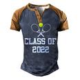 Class Of 2022 Graduation Senior Tennis Player Men's Henley Shirt Raglan Sleeve 3D Print T-shirt Blue Brown