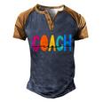 Coach Crew Instructional Coach Reading Career Literacy Pe Gift Men's Henley Shirt Raglan Sleeve 3D Print T-shirt Blue Brown