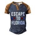 Desantis Escape To Florida Cute Gift Meaningful Gift Men's Henley Shirt Raglan Sleeve 3D Print T-shirt Blue Brown
