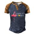 Desantis Escape To Florida Flamingo Orange Cute Gift Men's Henley Shirt Raglan Sleeve 3D Print T-shirt Blue Brown