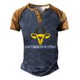 Don’T Tread On Me Uterus Gift V4 Men's Henley Shirt Raglan Sleeve 3D Print T-shirt Blue Brown