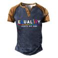 Equality Hurts No One Equal Rights Lgbt Gift Men's Henley Shirt Raglan Sleeve 3D Print T-shirt Blue Brown