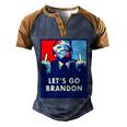 Funny Anti Biden Donald Trump Let’S Go Brandon Men's Henley Shirt Raglan Sleeve 3D Print T-shirt Blue Brown