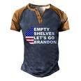 Funny Anti Biden Empty Shelves Joe Lets Go Brandon Anti Biden Men's Henley Shirt Raglan Sleeve 3D Print T-shirt Blue Brown
