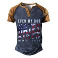 Funny Anti Biden Even My Dog Hates Biden Biden Sucks Anti Biden Usa Flag Men's Henley Shirt Raglan Sleeve 3D Print T-shirt Blue Brown