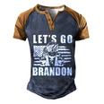 Funny Anti Biden Fjb Lets Go Brandon Funny Meme Men's Henley Shirt Raglan Sleeve 3D Print T-shirt Blue Brown