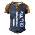 Funny Anti Biden Fjb Pro America Us Distressed Flag F Biden Fjb Men's Henley Shirt Raglan Sleeve 3D Print T-shirt Blue Brown