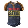 His Dream Still Matters Martin Luther King Day Human Rights Men's Henley Shirt Raglan Sleeve 3D Print T-shirt Blue Brown
