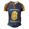 Im In Shape Unfortunately Its The Shape Of A Potato Gift Men's Henley Shirt Raglan Sleeve 3D Print T-shirt Blue Brown