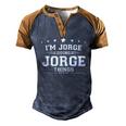 Im Jorge Doing Jorge Things Men's Henley Shirt Raglan Sleeve 3D Print T-shirt Blue Brown
