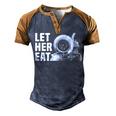 Let Her Eat Men's Henley Shirt Raglan Sleeve 3D Print T-shirt Blue Brown